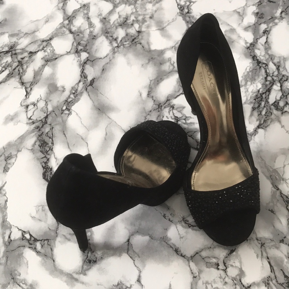 COACH A4515 Crystal Suede Pumps